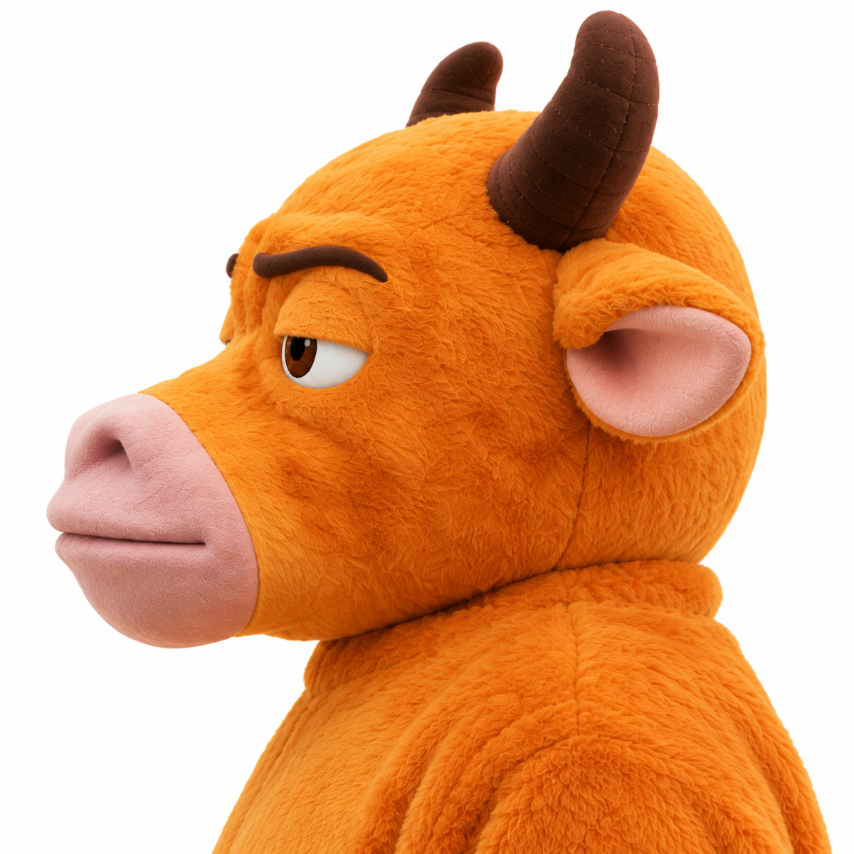 NIU LAI onesie in SON (dark orange), face in profile