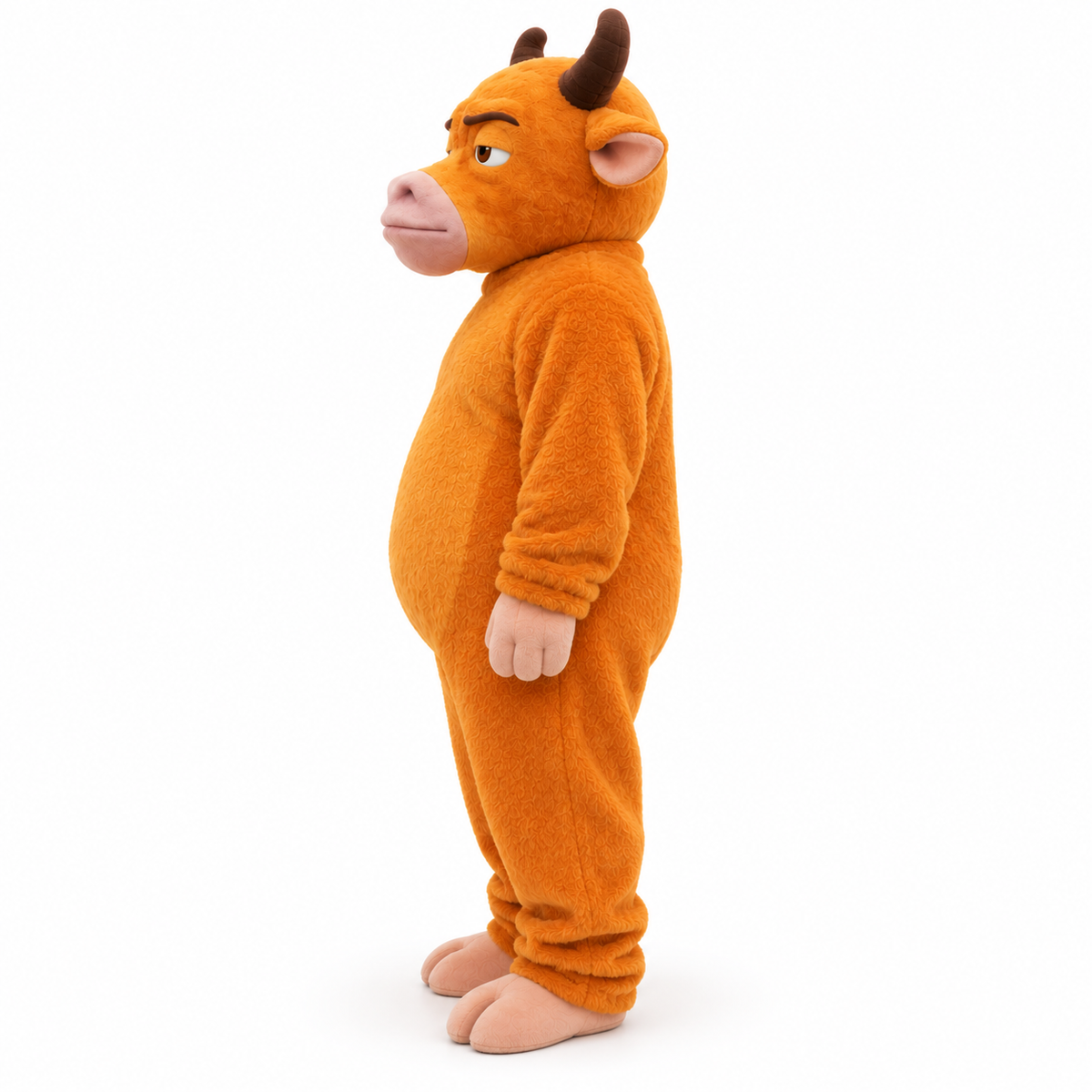 NIU LAI onesie in SON (dark orange), side profile
